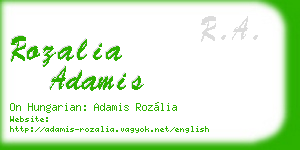 rozalia adamis business card
